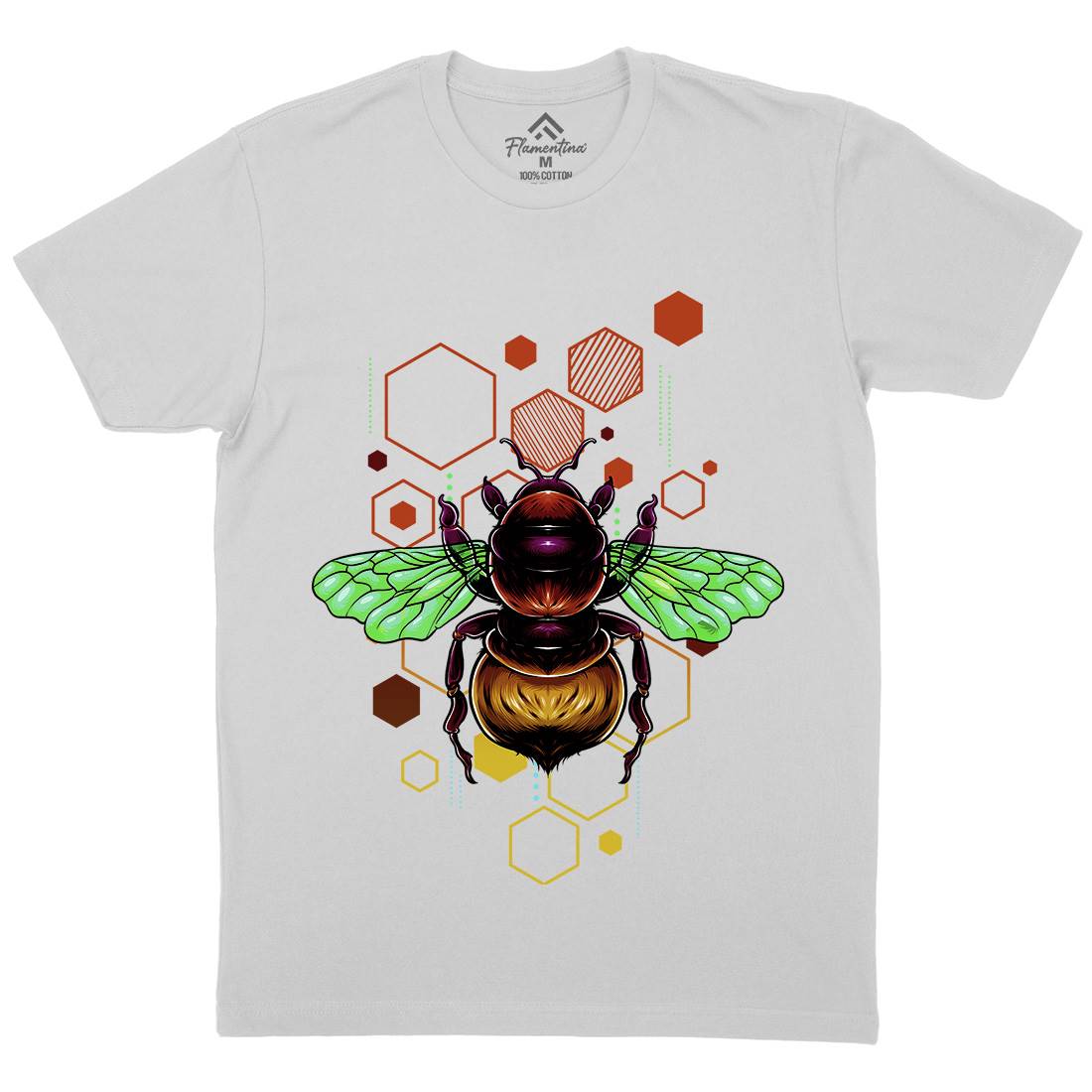 Honey Bee Mens Crew Neck T-Shirt Nature B987