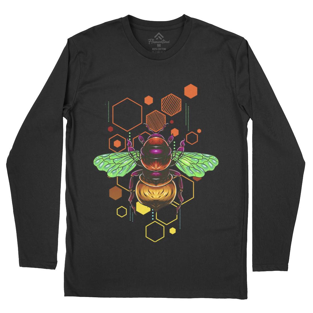 Honey Bee Mens Long Sleeve T-Shirt Nature B987
