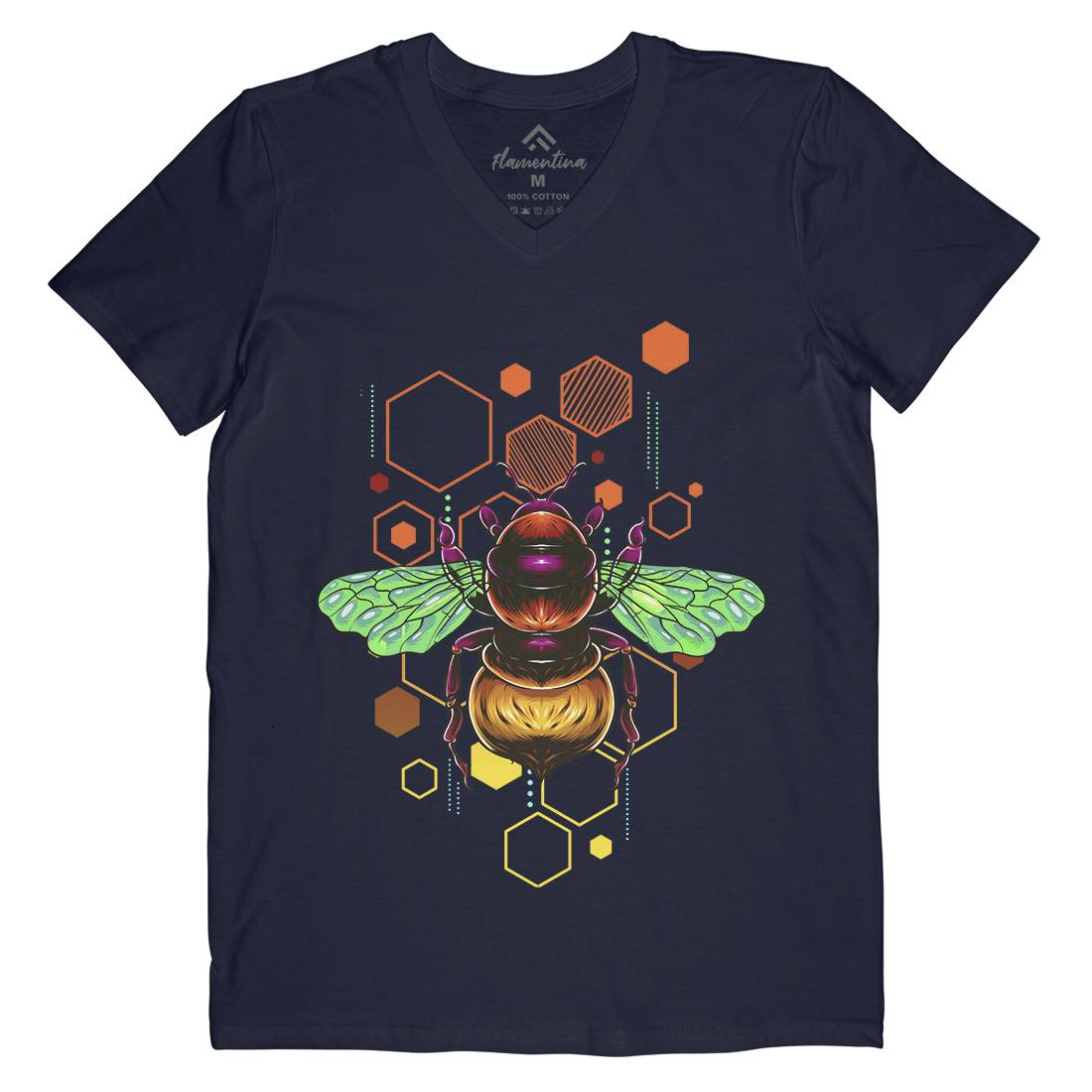 Honey Bee Mens V-Neck T-Shirt Nature B987