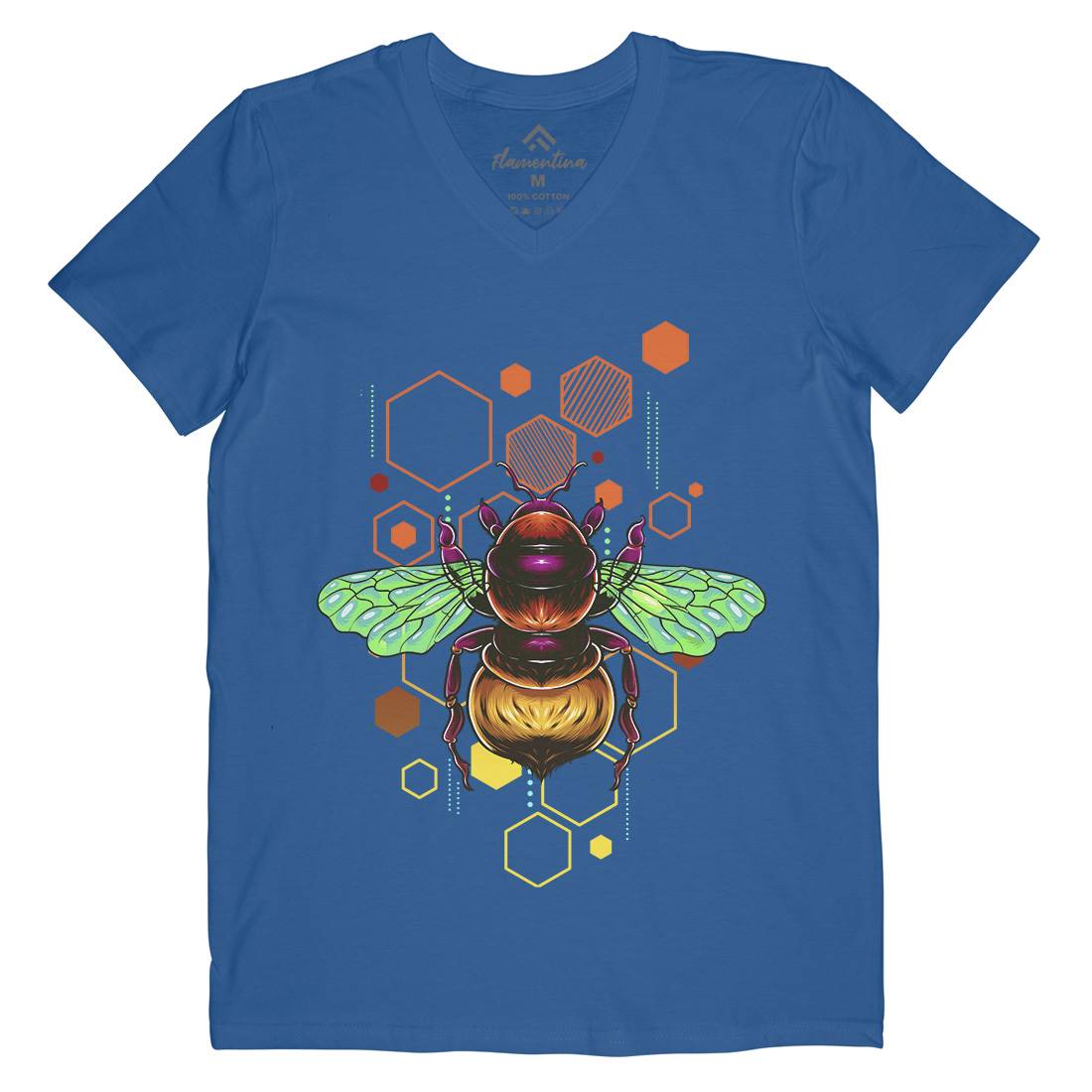 Honey Bee Mens V-Neck T-Shirt Nature B987