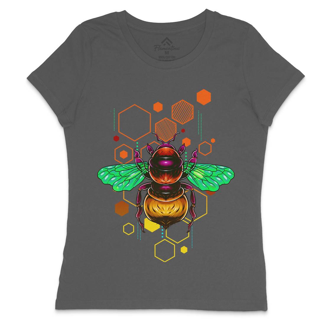 Honey Bee Womens Crew Neck T-Shirt Nature B987