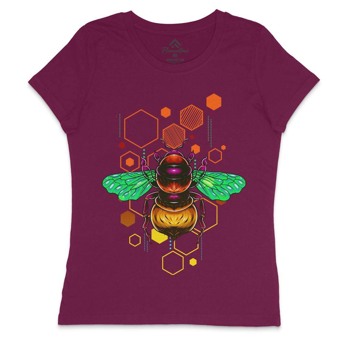 Honey Bee Womens Crew Neck T-Shirt Nature B987