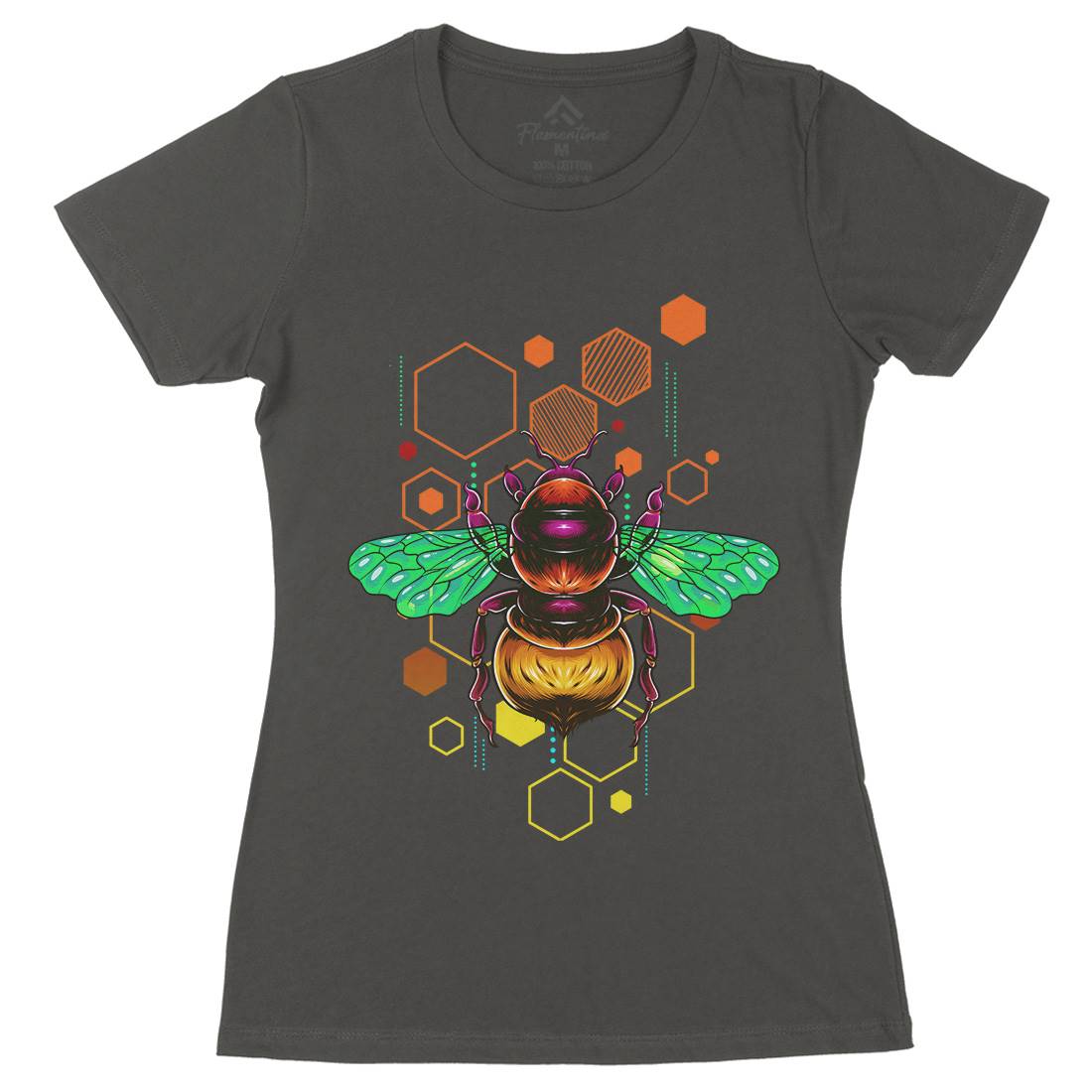 Honey Bee Womens Organic Crew Neck T-Shirt Nature B987