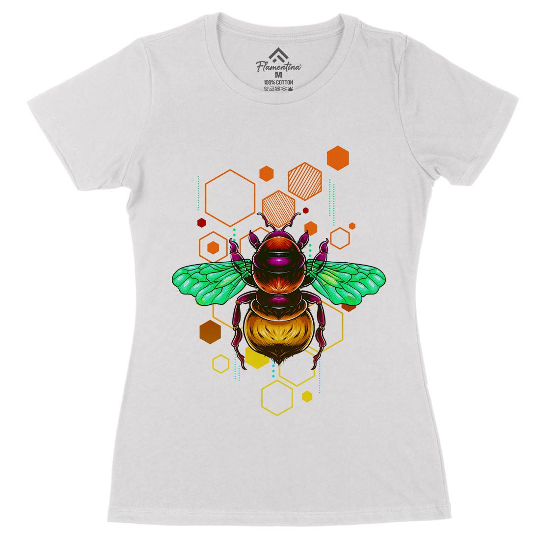 Honey Bee Womens Organic Crew Neck T-Shirt Nature B987