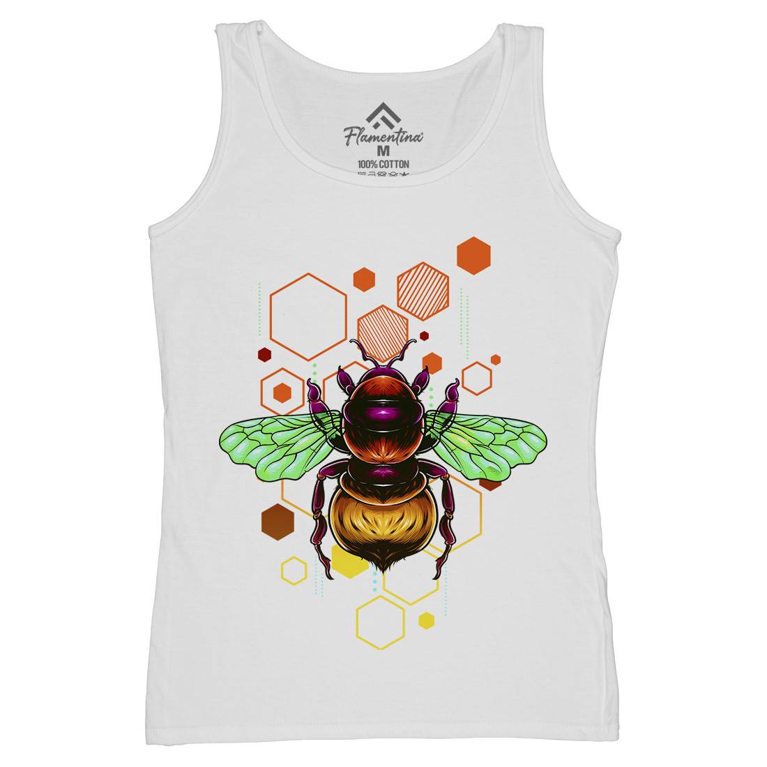Honey Bee Womens Organic Tank Top Vest Nature B987