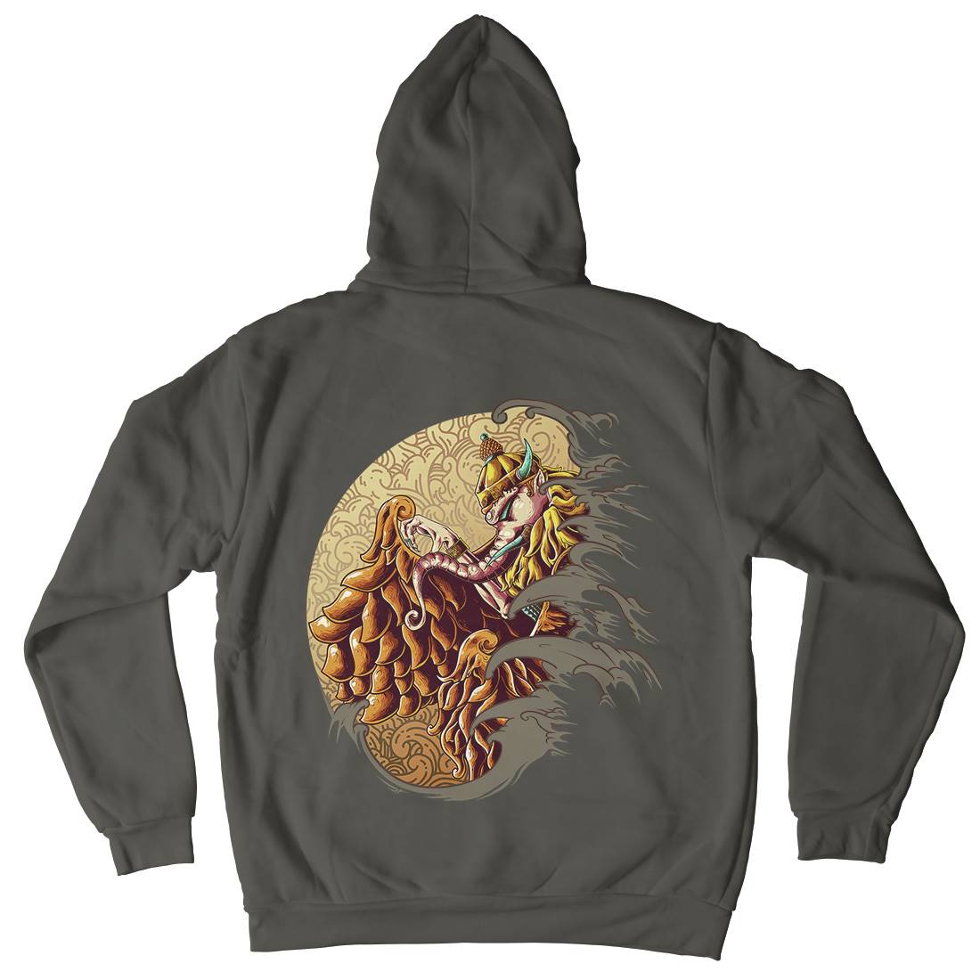 Mythical Elephant Mens Hoodie With Pocket Asian B988