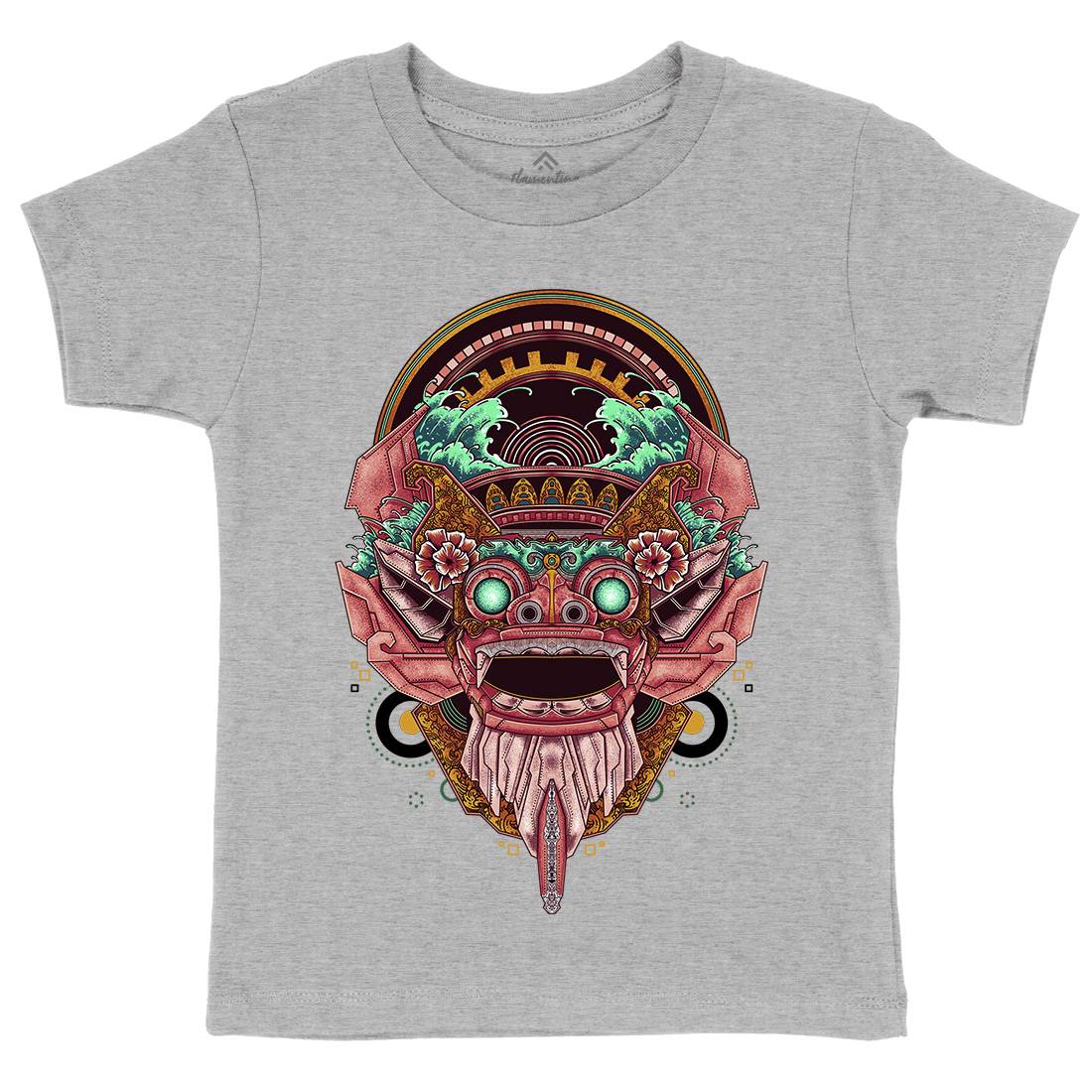 Barong Mask Kids Crew Neck T-Shirt Asian B990