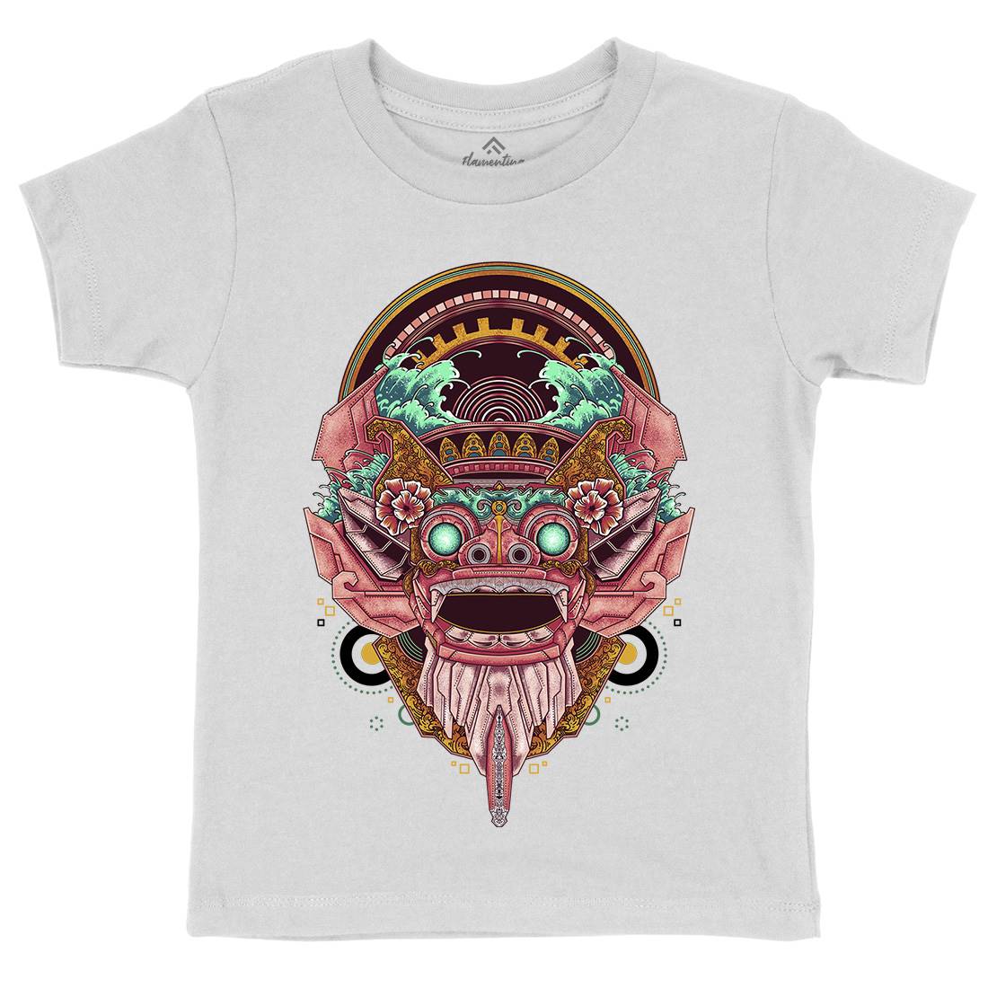 Barong Mask Kids Crew Neck T-Shirt Asian B990
