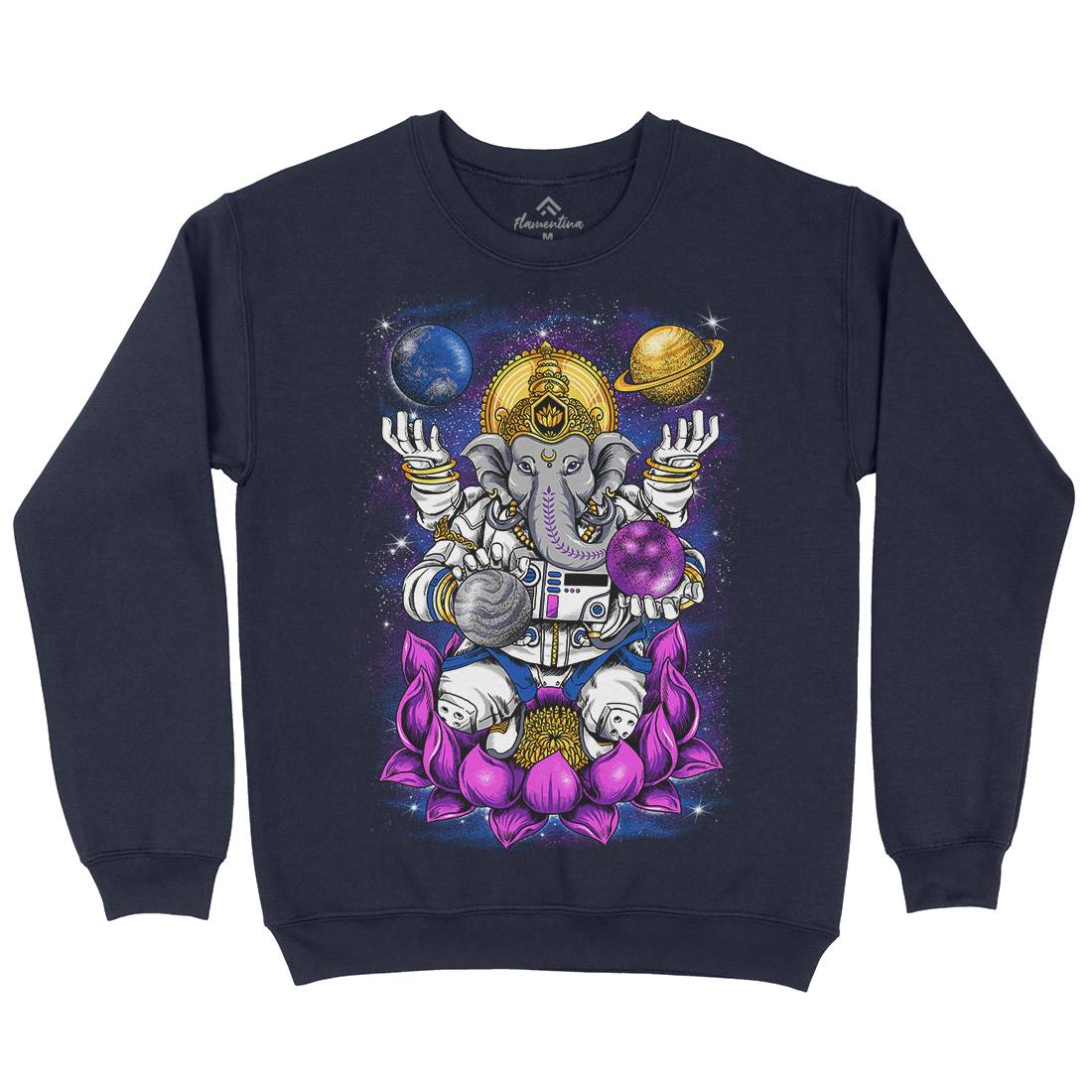 Lord Ganesha Kids Crew Neck Sweatshirt Asian B991