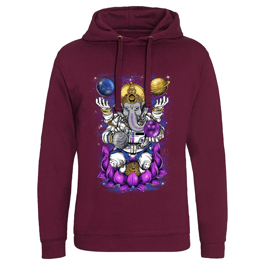 Lord Ganesha Mens Hoodie Without Pocket Asian B991