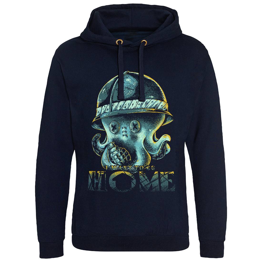 Octopus War Mens Hoodie Without Pocket Army B993