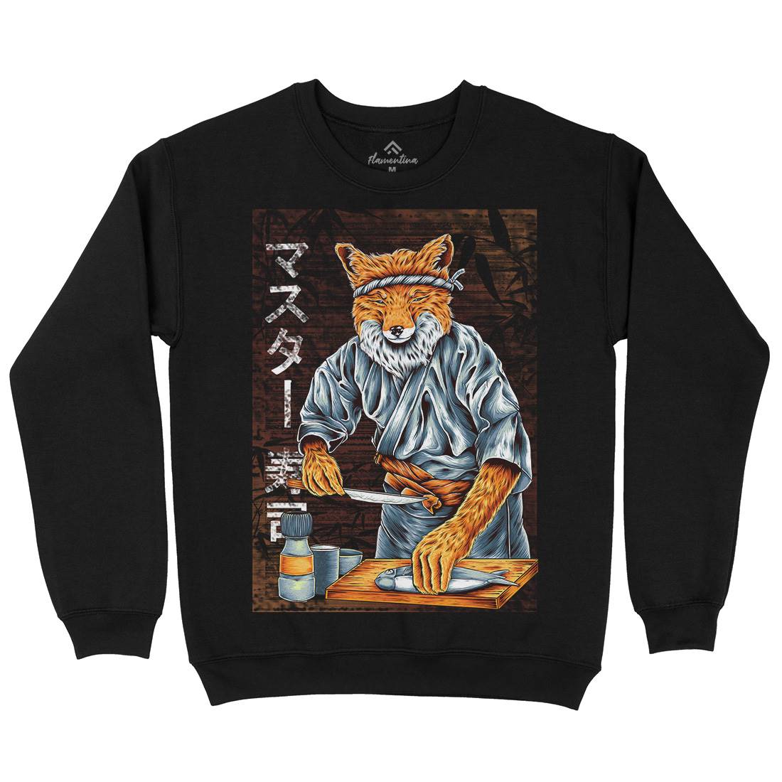 Japan Fox Mens Crew Neck Sweatshirt Asian B994