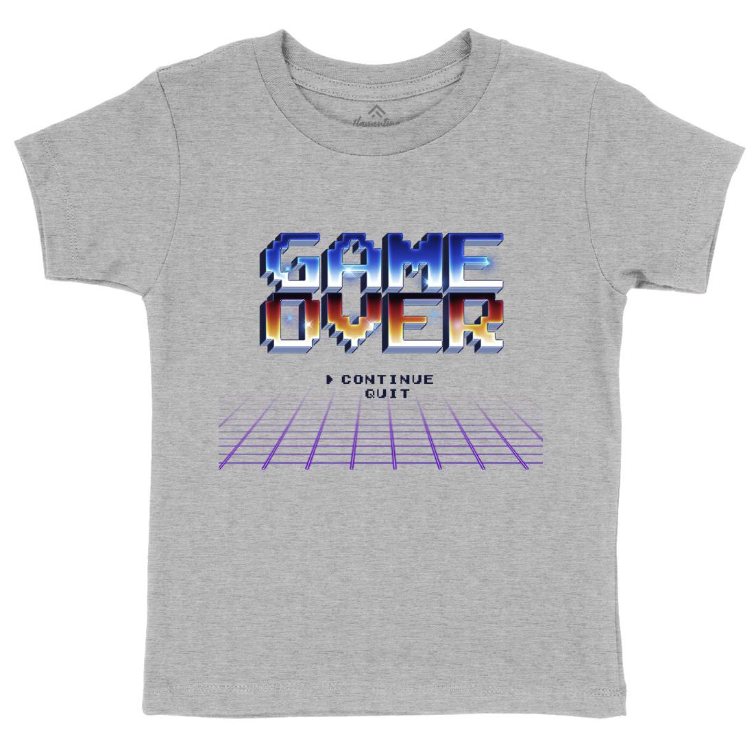 Game Over Kids Crew Neck T-Shirt Geek B995
