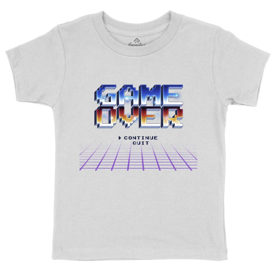 Game Over Kids Crew Neck T-Shirt Geek B995