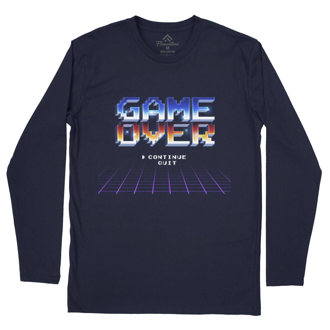 Game Over Mens Long Sleeve T-Shirt Geek B995