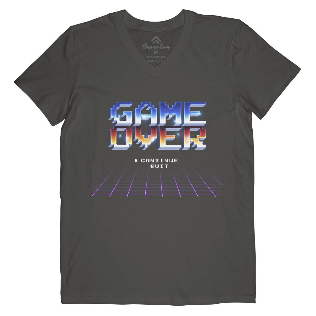 Game Over Mens V-Neck T-Shirt Geek B995