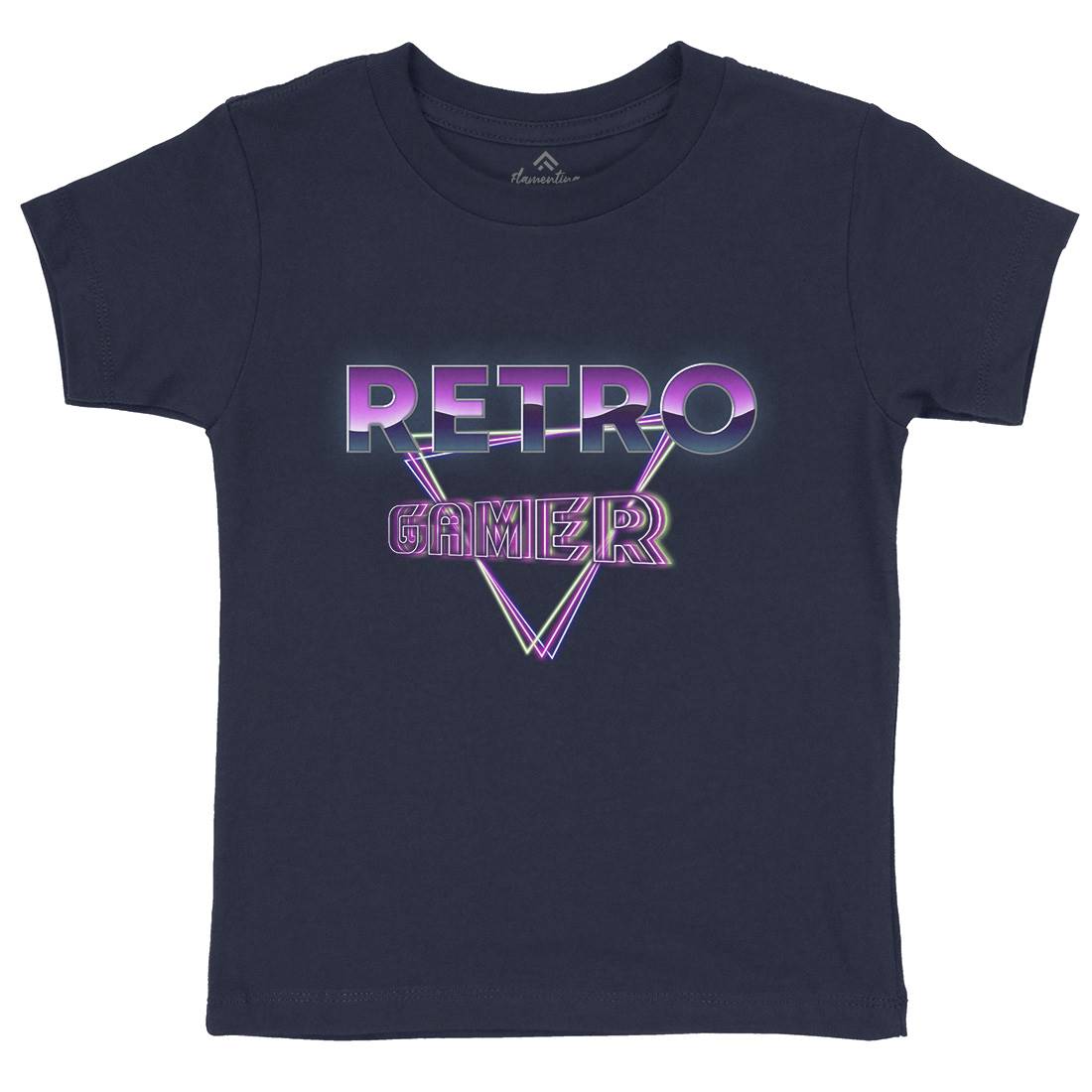 Retro Gamer Kids Organic Crew Neck T-Shirt Geek B996