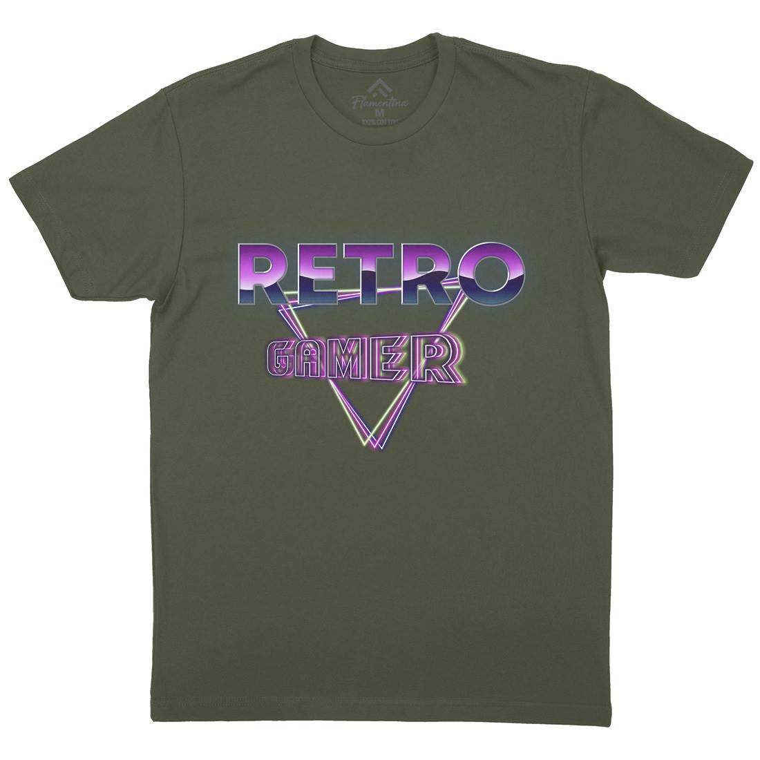 Retro Gamer Mens Organic Crew Neck T-Shirt Geek B996