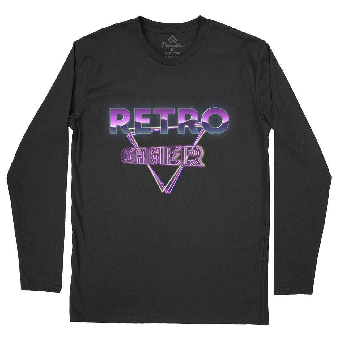 Retro Gamer Mens Long Sleeve T-Shirt Geek B996