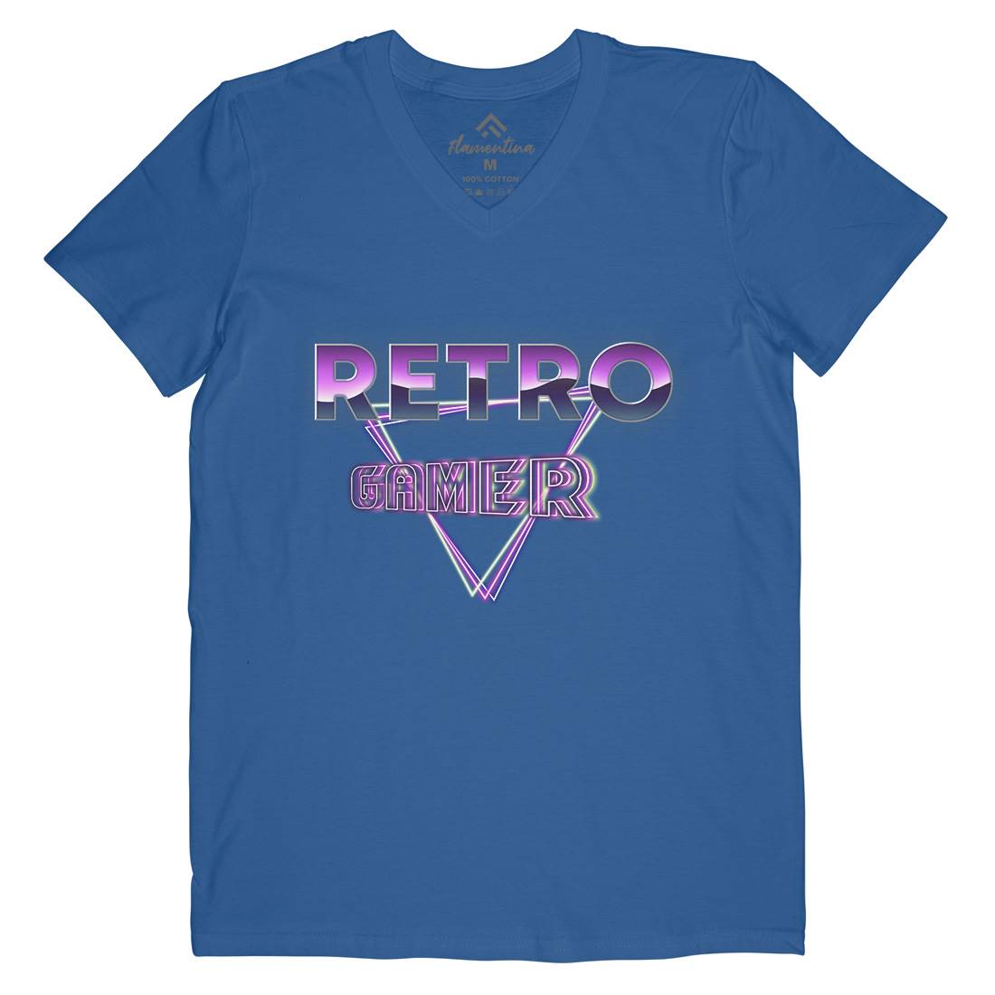 Retro Gamer Mens V-Neck T-Shirt Geek B996
