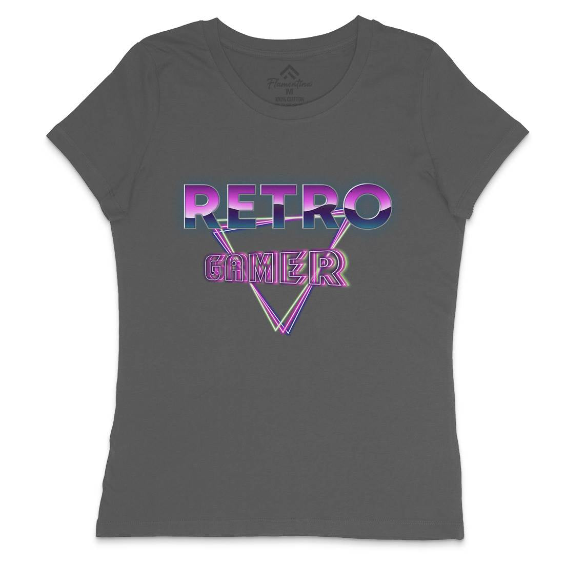 Retro Gamer Womens Crew Neck T-Shirt Geek B996