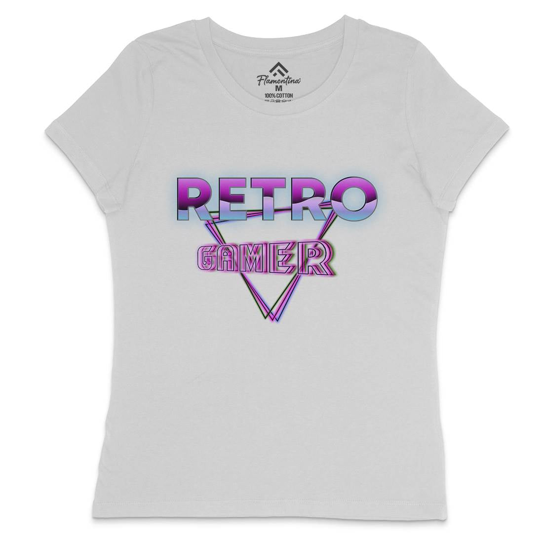 Retro Gamer Womens Crew Neck T-Shirt Geek B996