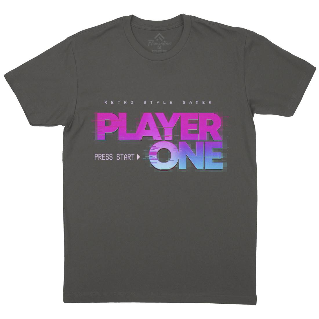 Player One Mens Organic Crew Neck T-Shirt Geek B997