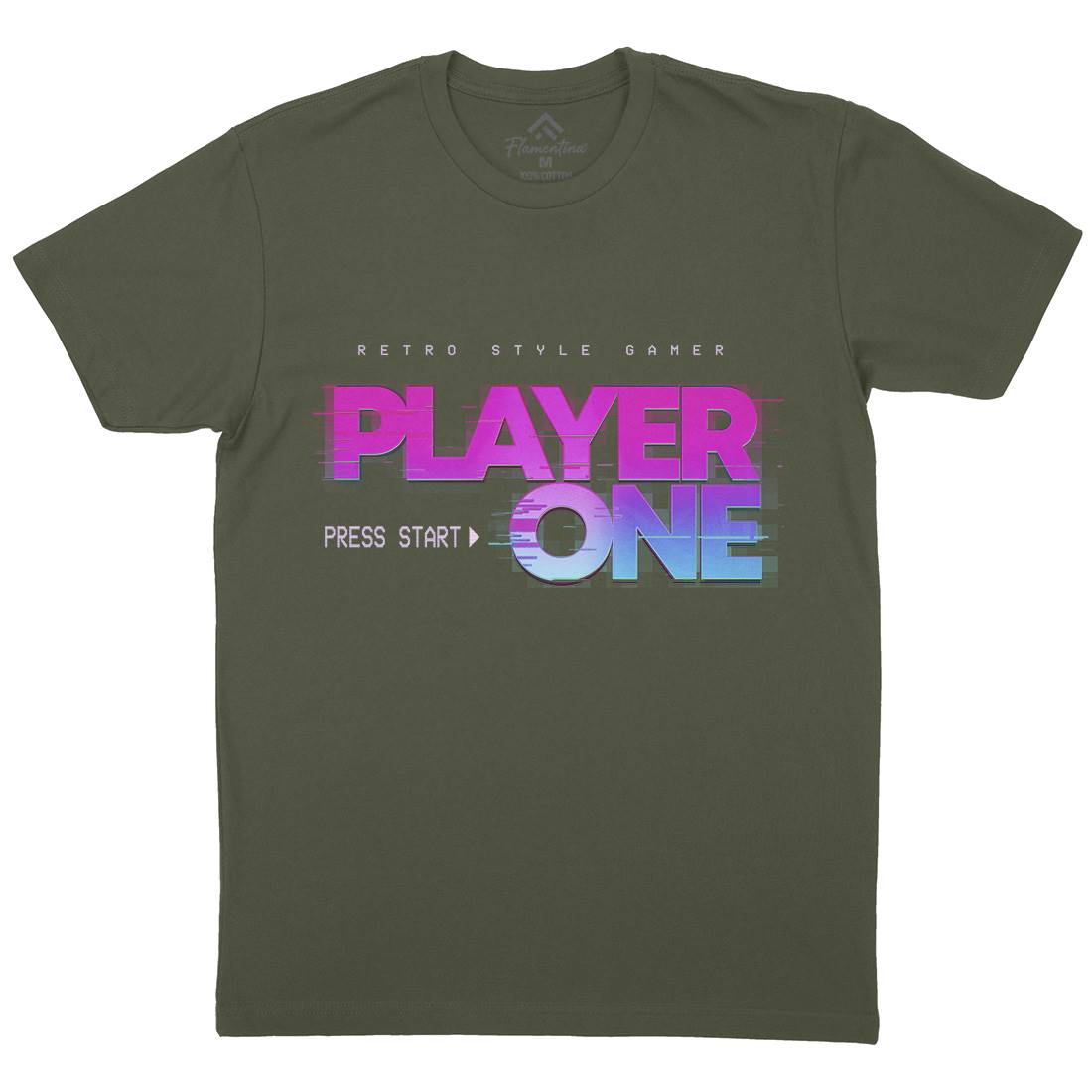 Player One Mens Organic Crew Neck T-Shirt Geek B997