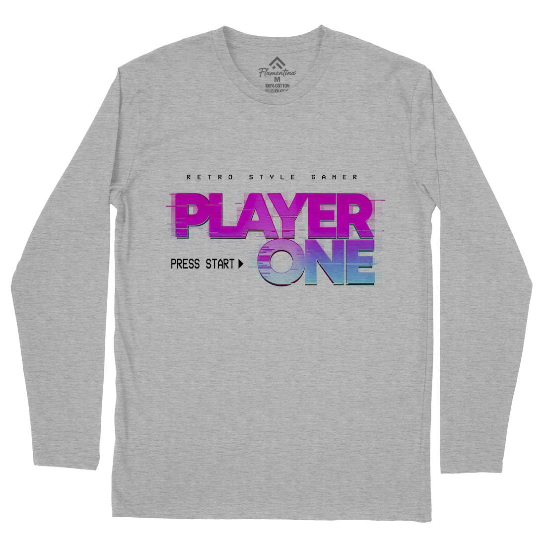 Player One Mens Long Sleeve T-Shirt Geek B997