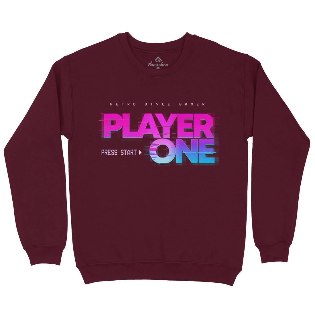 Player One Mens Crew Neck Sweatshirt Geek B997