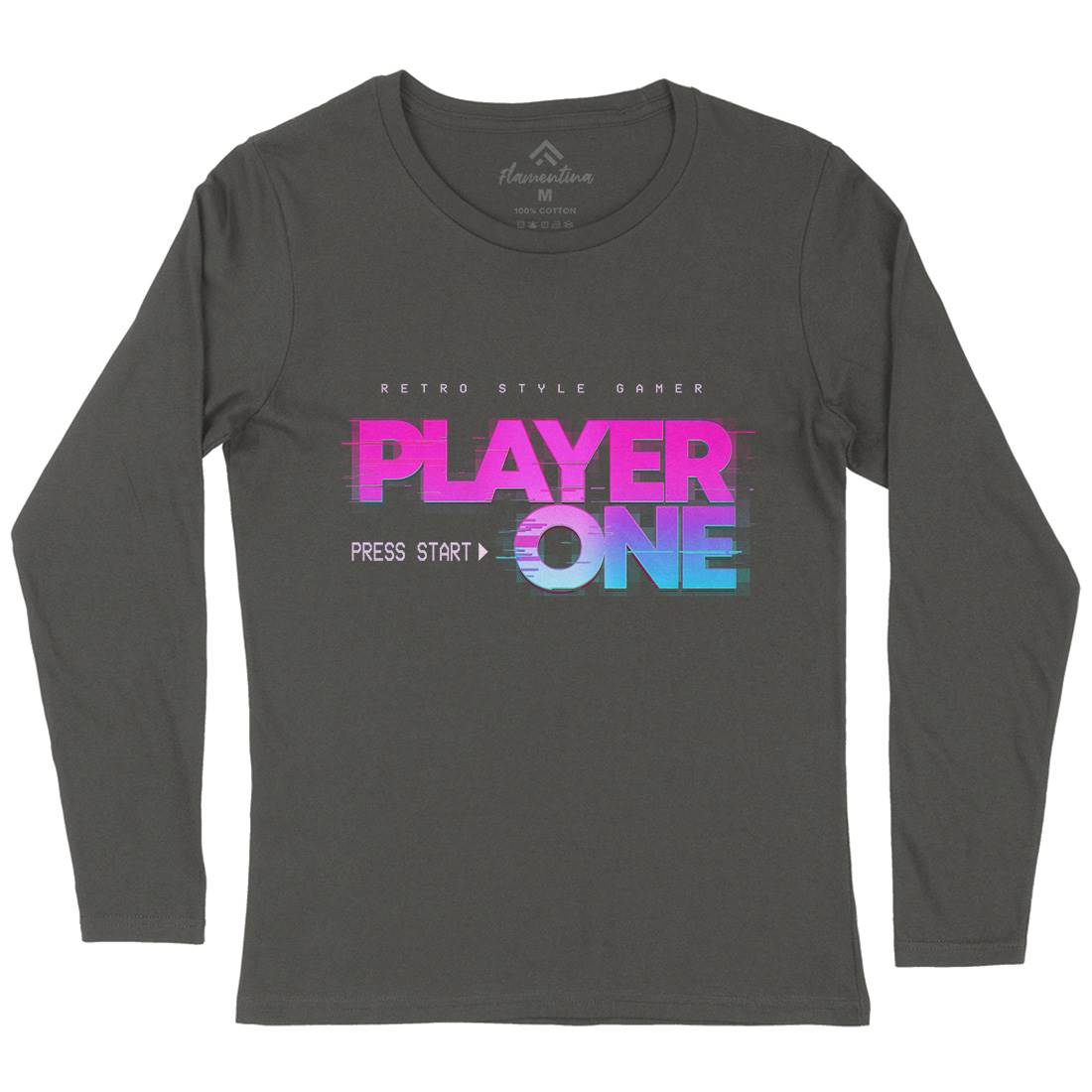 Player One Womens Long Sleeve T-Shirt Geek B997