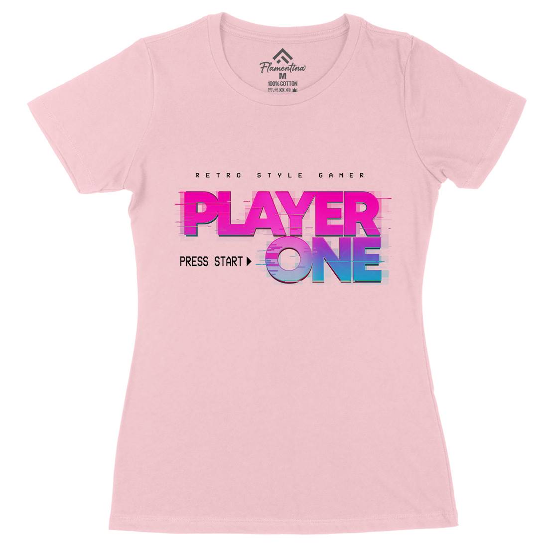 Player One Womens Organic Crew Neck T-Shirt Geek B997