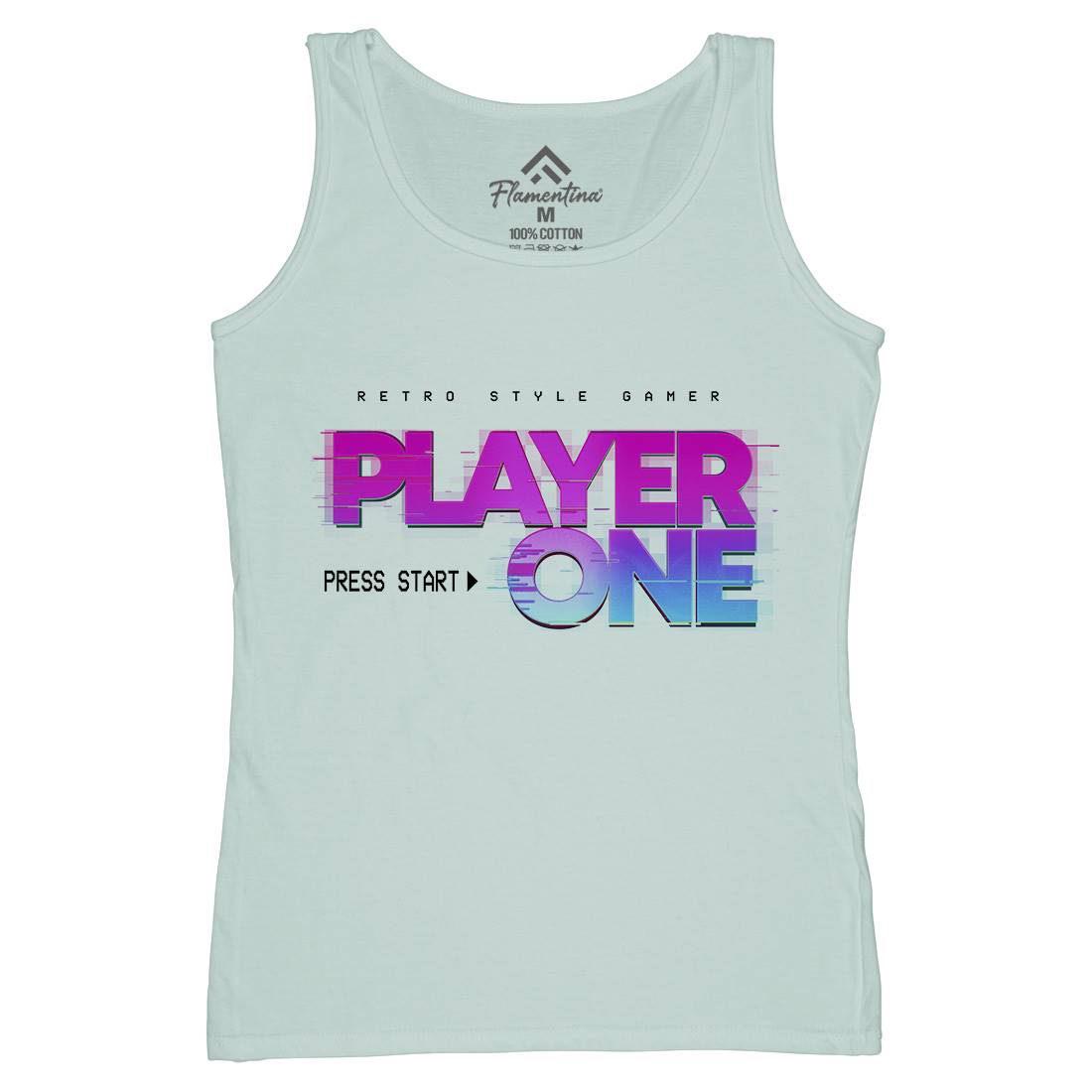 Player One Womens Organic Tank Top Vest Geek B997