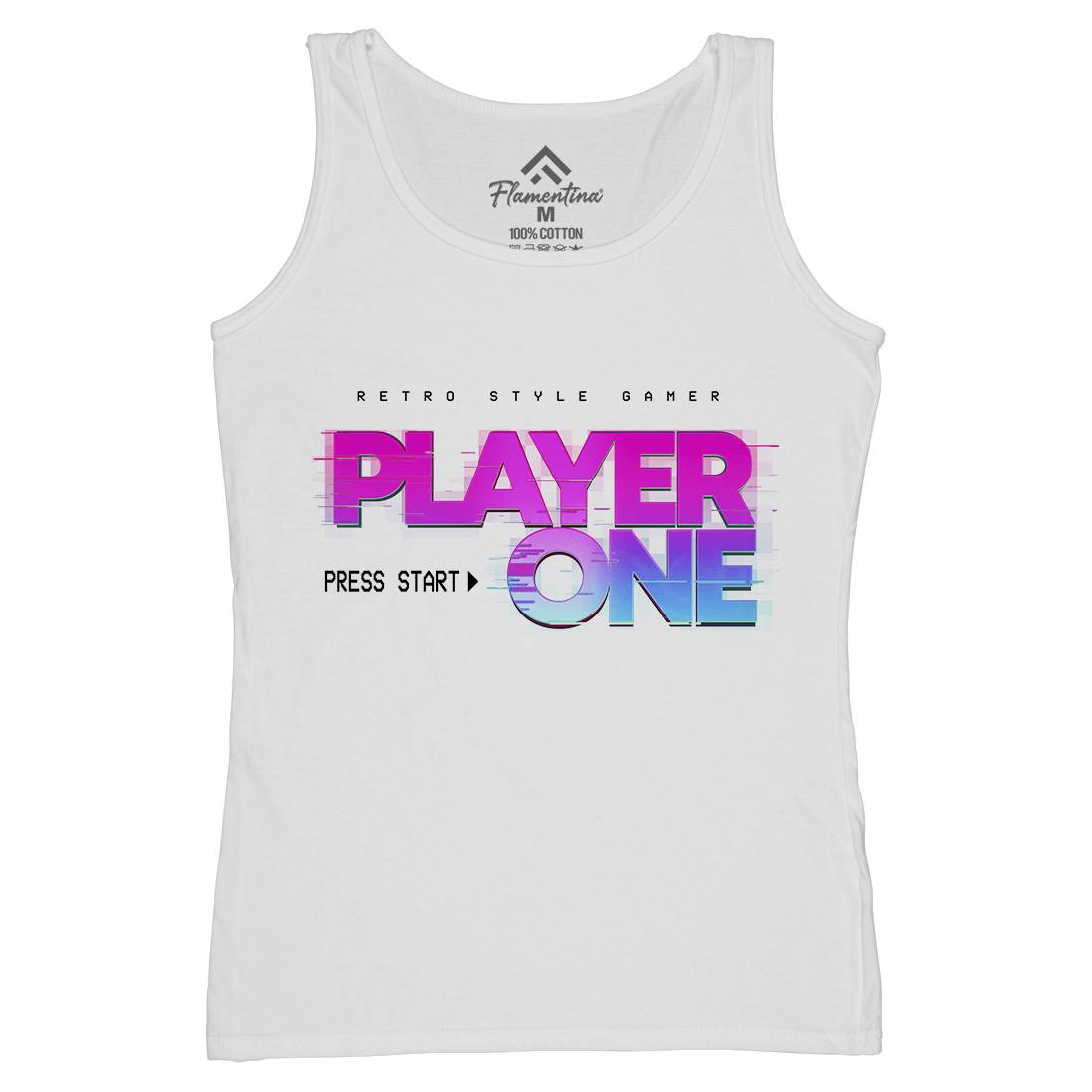 Player One Womens Organic Tank Top Vest Geek B997