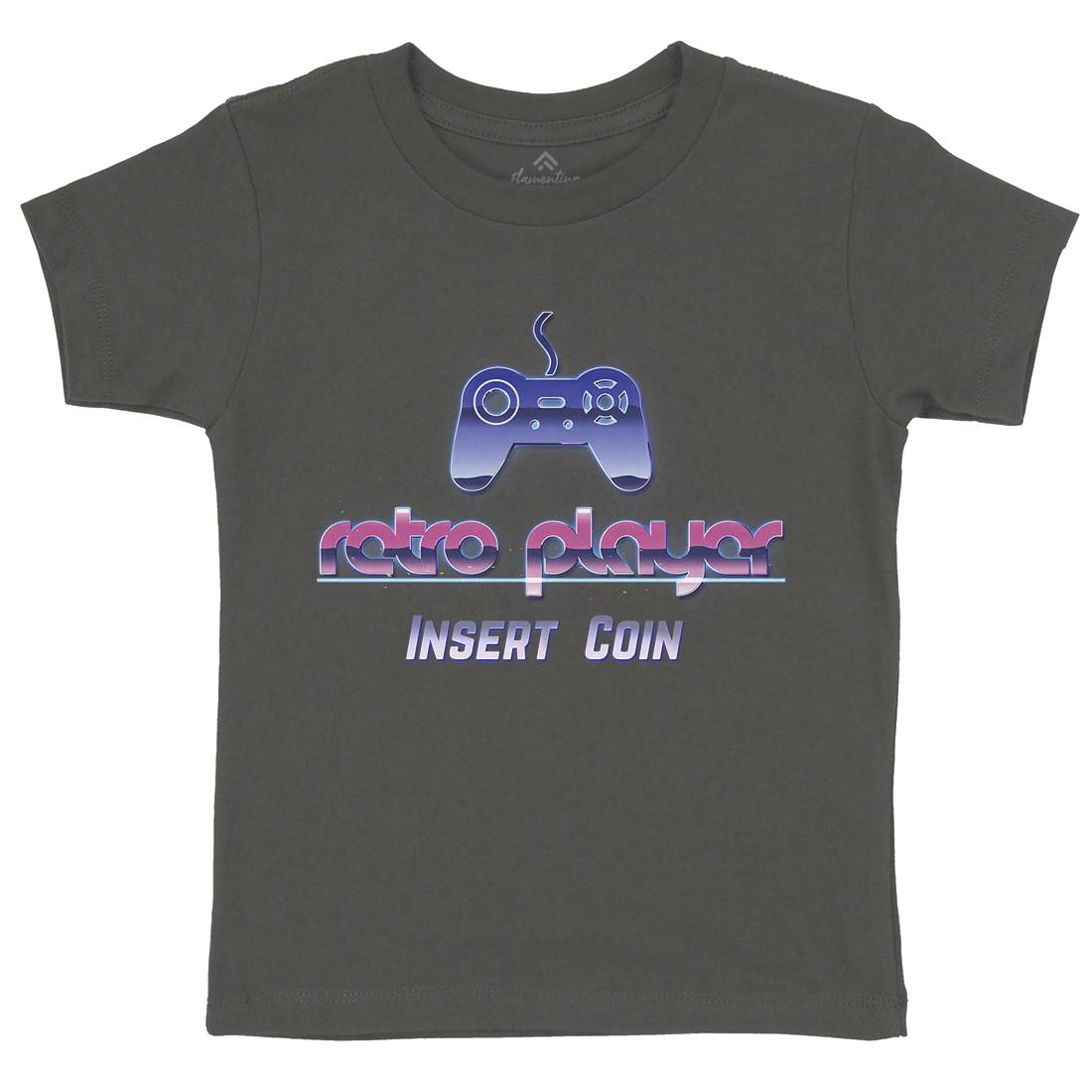 Retro Player Kids Organic Crew Neck T-Shirt Geek B998