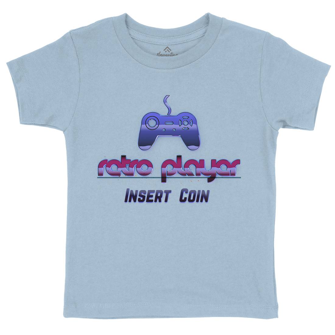 Retro Player Kids Crew Neck T-Shirt Geek B998