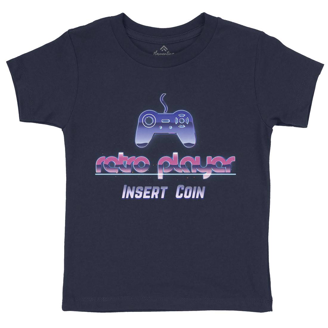Retro Player Kids Organic Crew Neck T-Shirt Geek B998
