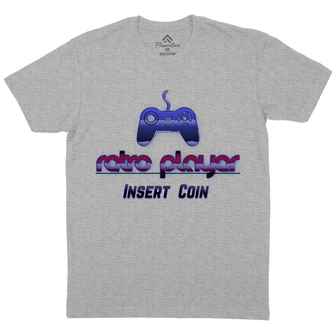 Retro Player Mens Crew Neck T-Shirt Geek B998