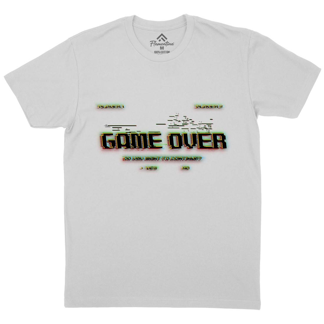Game Over Continue Mens Crew Neck T-Shirt Geek B999