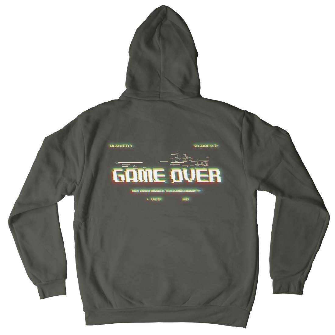Game Over Continue Mens Hoodie With Pocket Geek B999