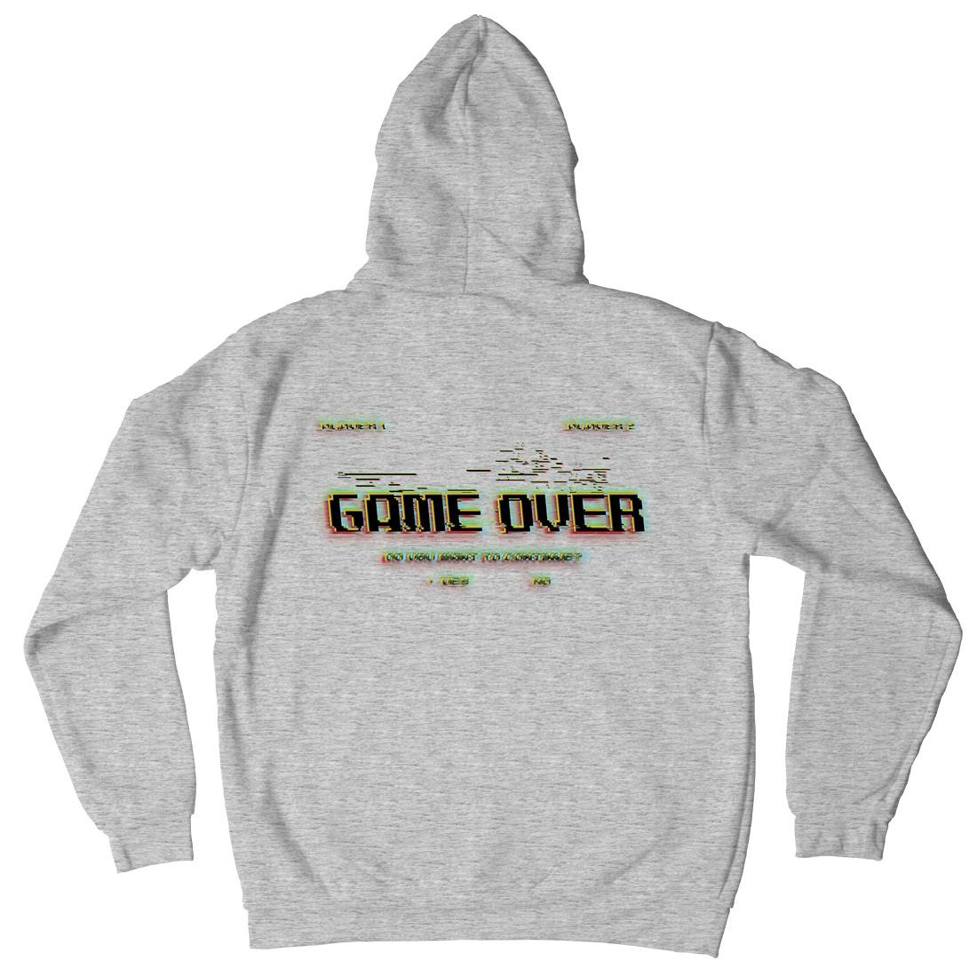 Game Over Continue Mens Hoodie With Pocket Geek B999