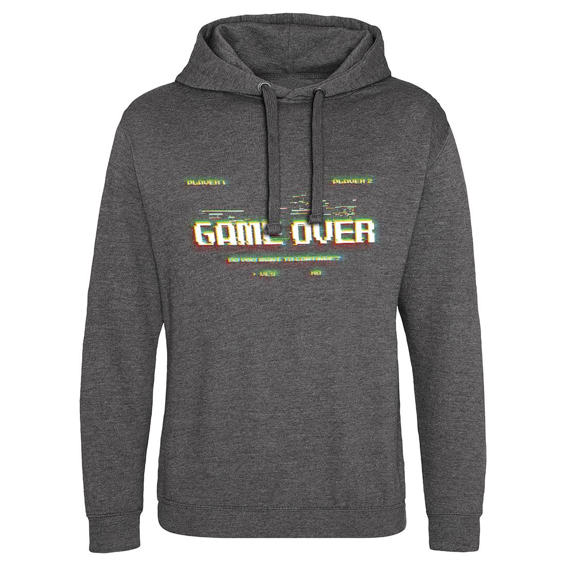 Game Over Continue Mens Hoodie Without Pocket Geek B999