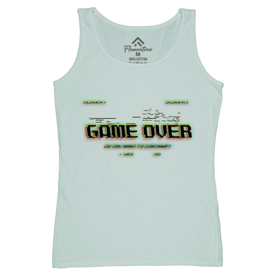 Game Over Continue Womens Organic Tank Top Vest Geek B999