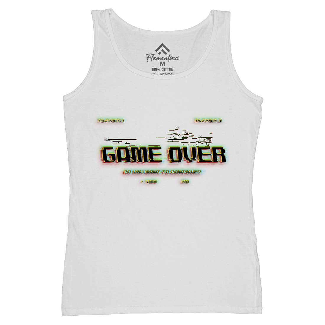 Game Over Continue Womens Organic Tank Top Vest Geek B999