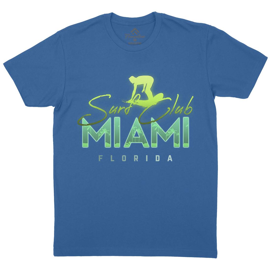 Miami Club Mens Crew Neck T-Shirt Surf C000