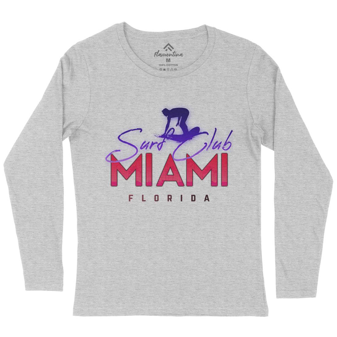 Miami Club Womens Long Sleeve T-Shirt Surf C000