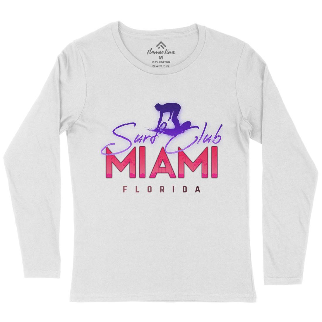 Miami Club Womens Long Sleeve T-Shirt Surf C000