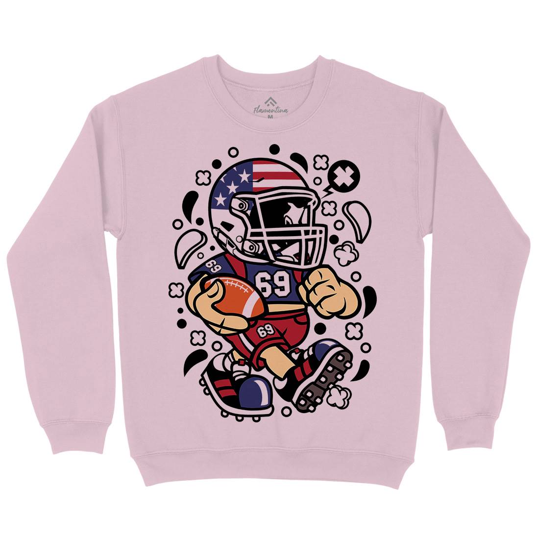 American Football Kid Kids Crew Neck Sweatshirt Sport C002