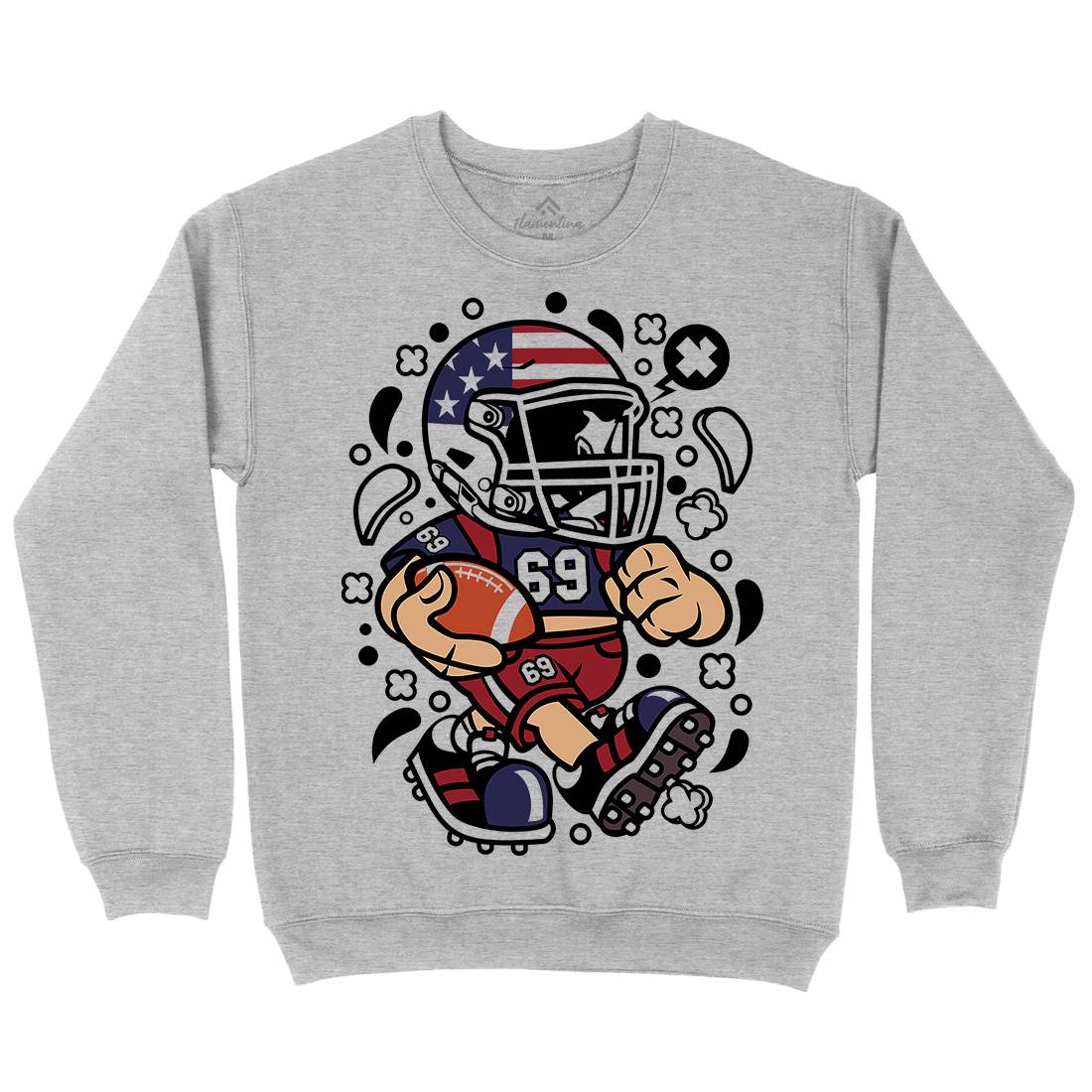American Football Kid Mens Crew Neck Sweatshirt Sport C002