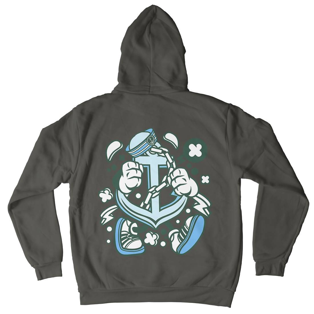 Anchor Mens Hoodie With Pocket Navy C003